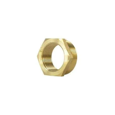 Brass reducer with external flats 26x34/20x27 (Male/Female)