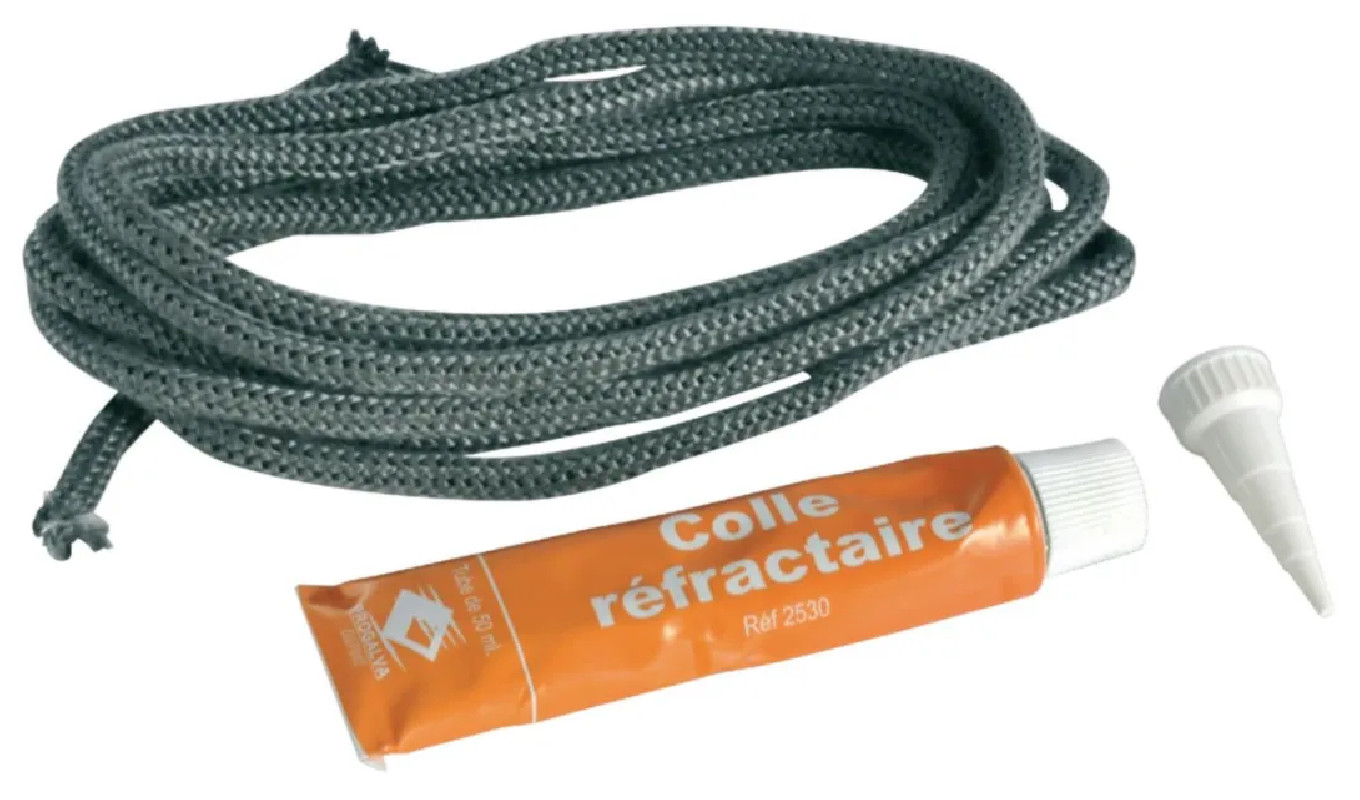 Tresse ronde haute température diamètre 10 mm L.3m avec colle