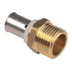 Conector macho fijo multicapa de latón niquelado 26x34/20mm