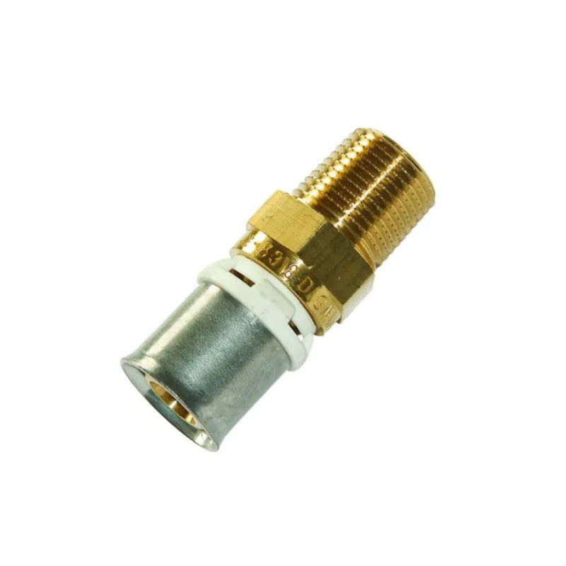 Brass nickel-plated multi-layer male fitting 20x27/26mm