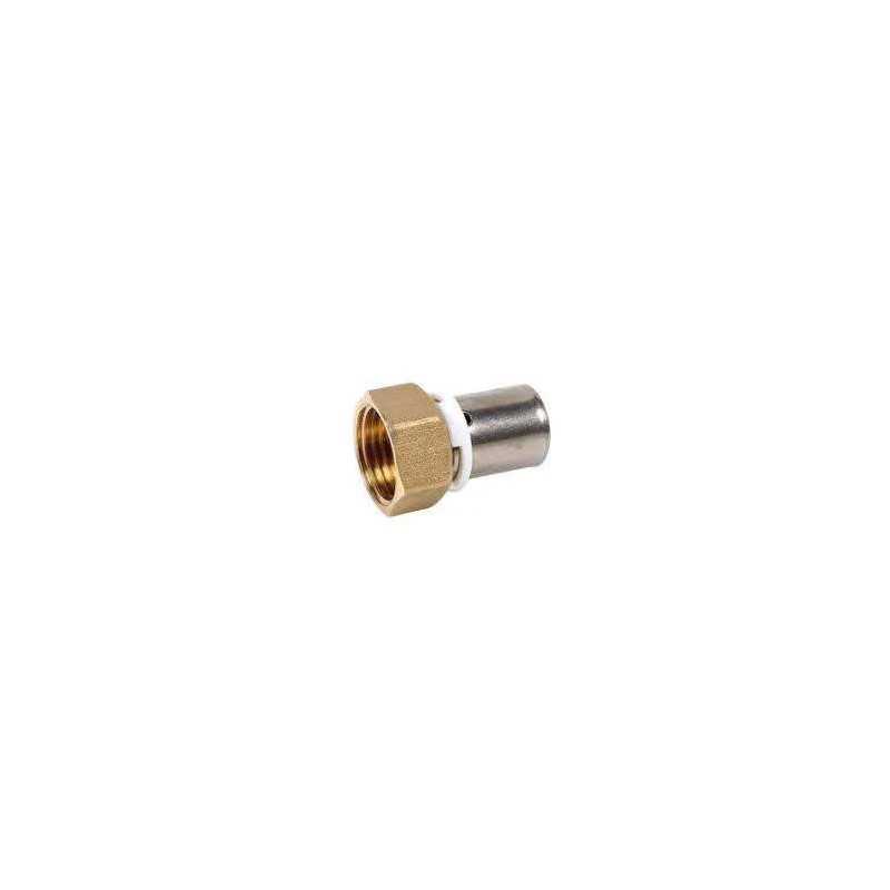 Brass multi-layer fitting with female swivel nut 26x34/20mm