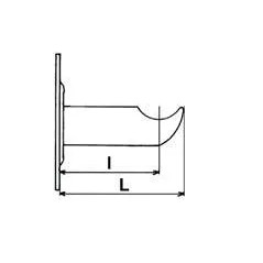 Heizkörperhalter aus Gusseisen Vorhangtyp 135 mm weiß epoxidiert