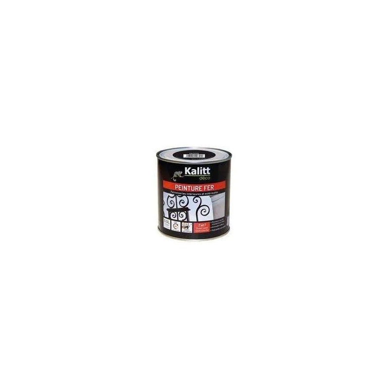 Peinture fer anti rouille noir mat 0.5L , KALITT