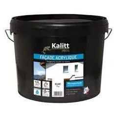 Peinture façade acrylique  blanche 10L - KALITT