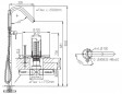 Mitigeur mécanique bain douche COX sur pied pour baignoire ilot