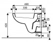 Prima short wall mounted toilet pack with standard seat