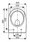 Pacchetto WC Prima corto sospeso con sedile standard