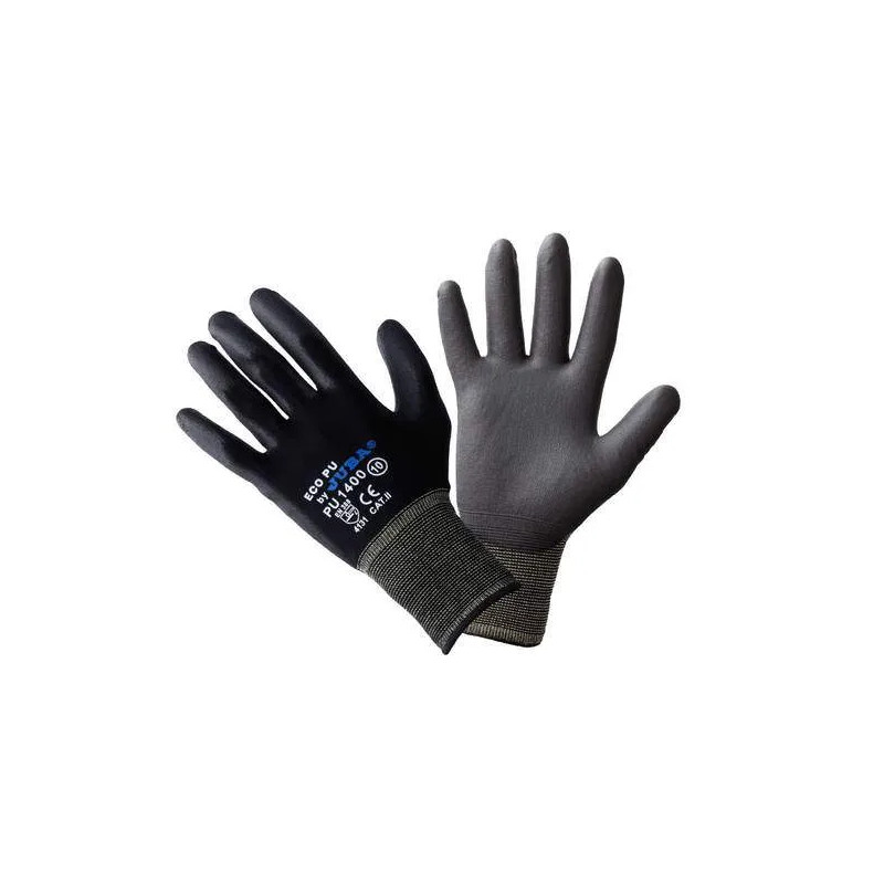 PU coated glove, size 10, for light duty and handling