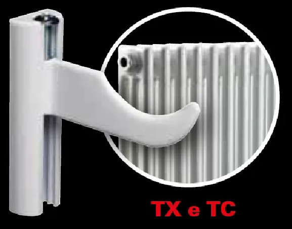 2 Consoles TC pour radiateur tubulaire, fixations pour corps creux