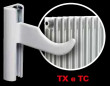 2 Consoles TC pour radiateur tubulaire, fixations pour corps creux