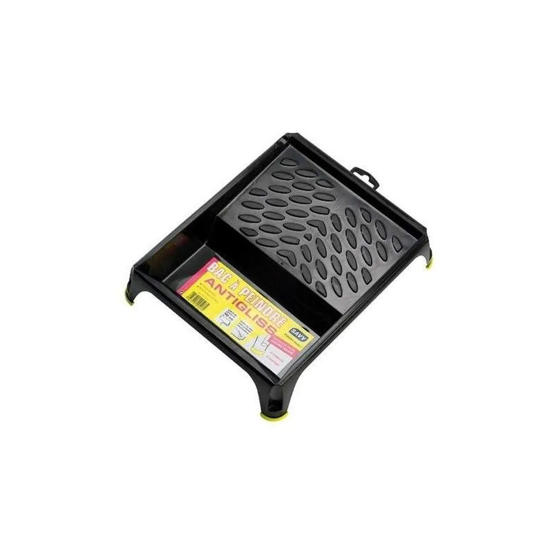 Flat black non-slip paint tray for 180 mm roller