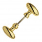 Door handle double olive knob - Laiton poli