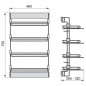 Pull-out side shoe rack, left-handed installation, St, Mocha