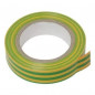 Cinta aislante 10 m x 15 mm Amarillo/Verde