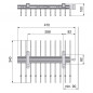 Appendino per pantaloni estraibile per armadio 470mm, 11 aste, cromo