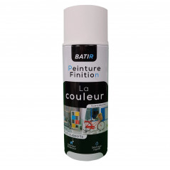 Pintura satinada en aerosol 400ml, blanca, RAL 9010