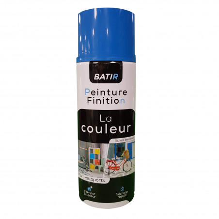 Aérosol peinture brillant 400ml, bleu azur, RAL 5015