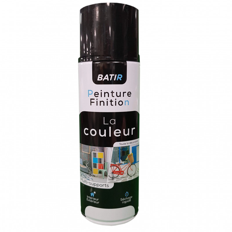 Pintura brillante en aerosol 400ml, negro, RAL 9005