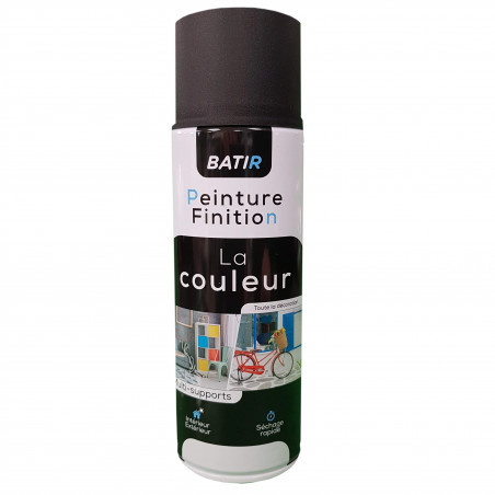 Aérosol peinture satin 400ml, noir, RAL 9005