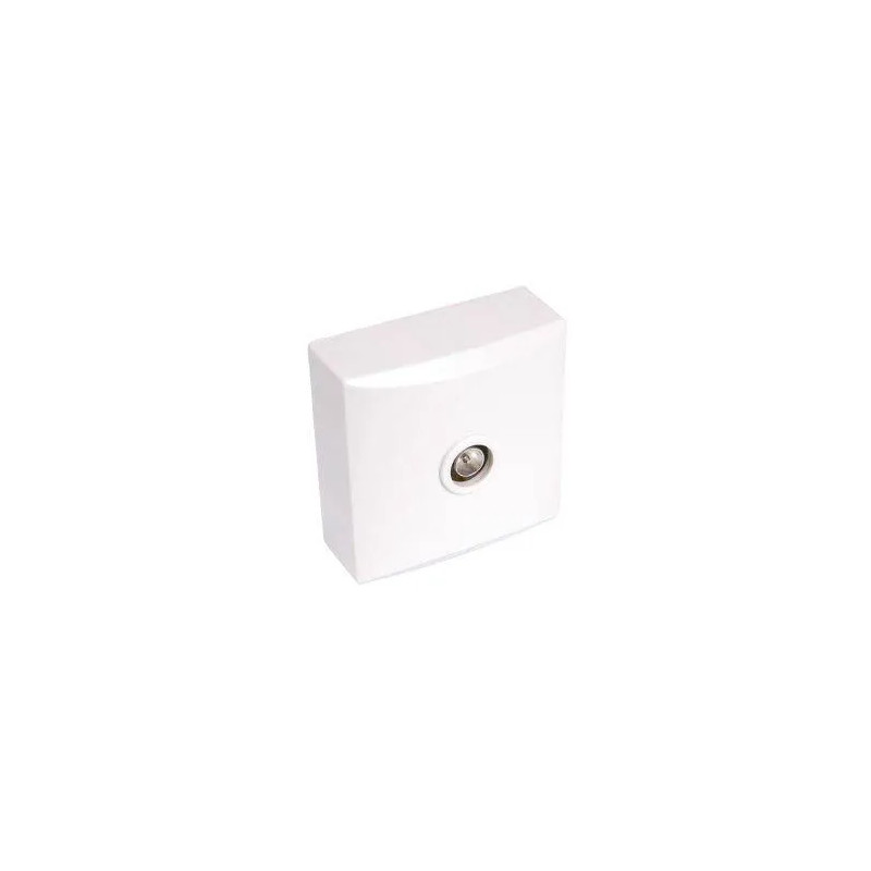 Blok white surface-mounted television socket