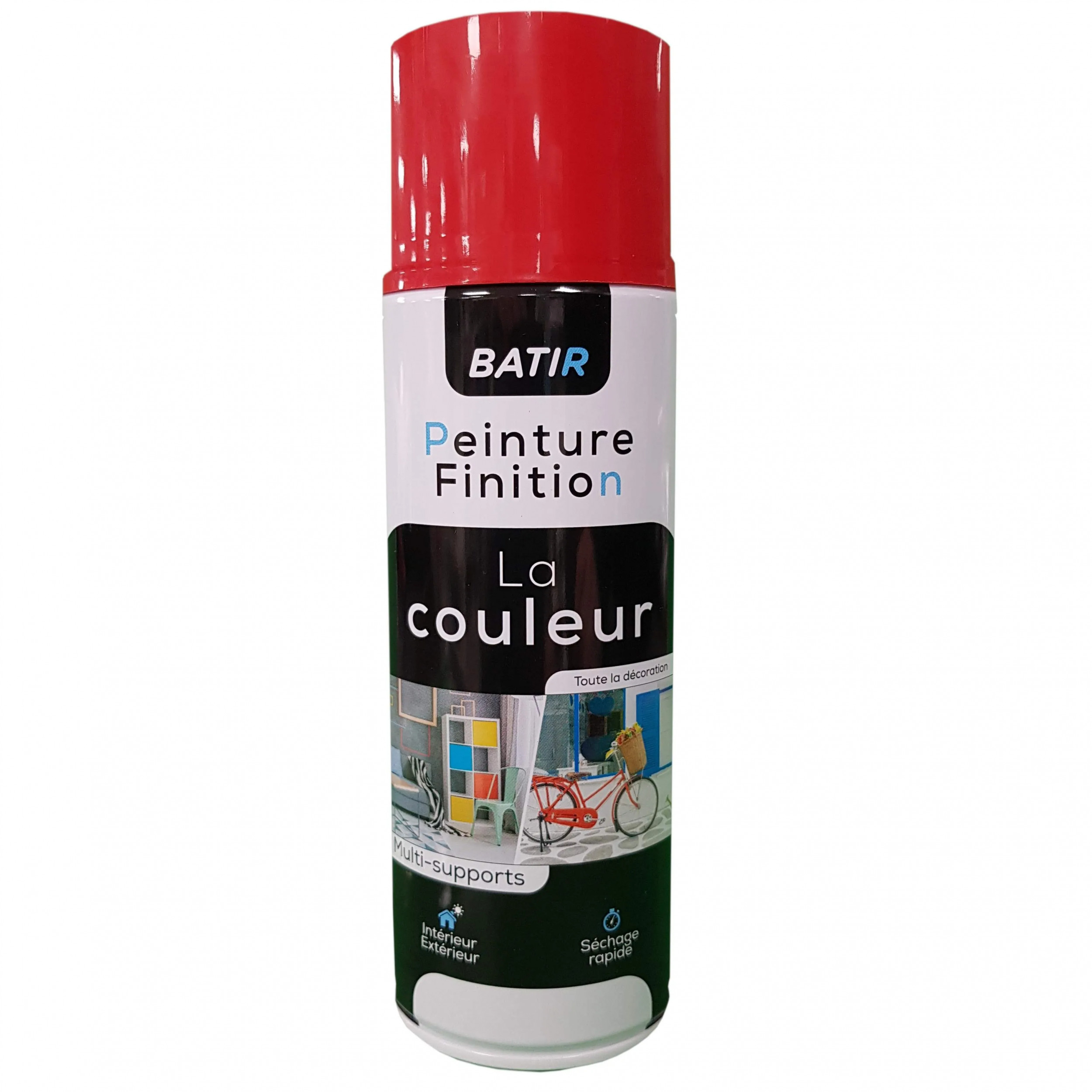 Pintura brillante en aerosol 400ml, rojo, RAL 3000