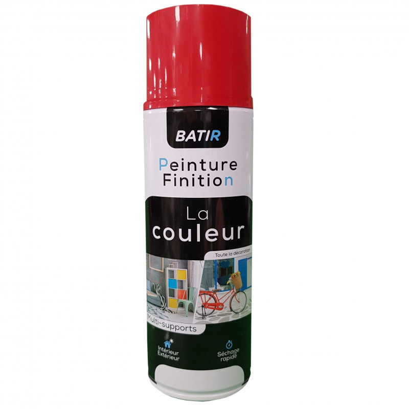 Pintura brillante en aerosol 400ml, rojo, RAL 3000