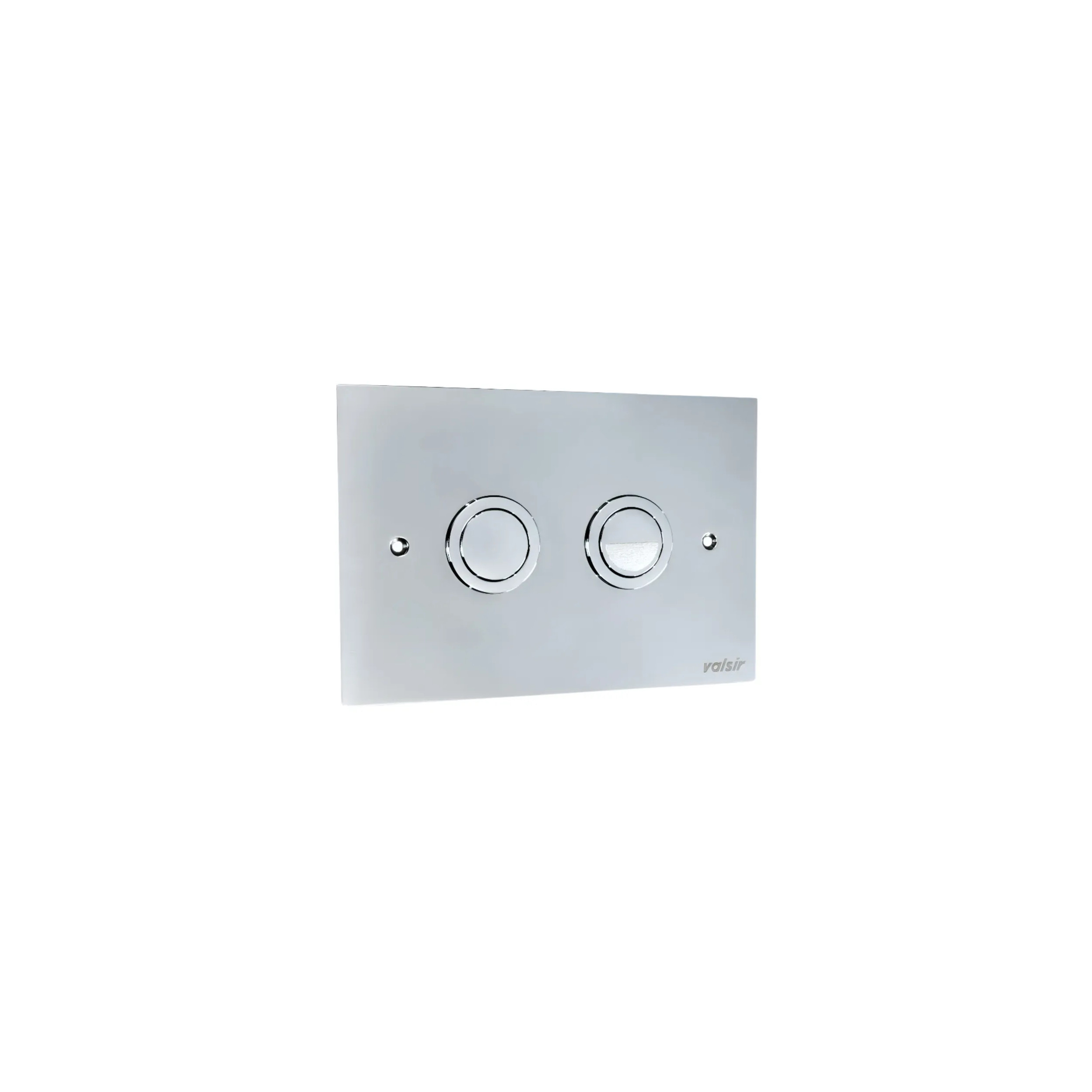 Plaque de commande pneumatique inox brillant WC encastré Valsir, double volume