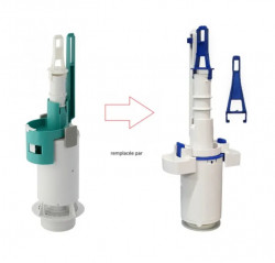 Mécanisme de chasse Geberit pour réservoir apparent AP128, rinçage double touche	