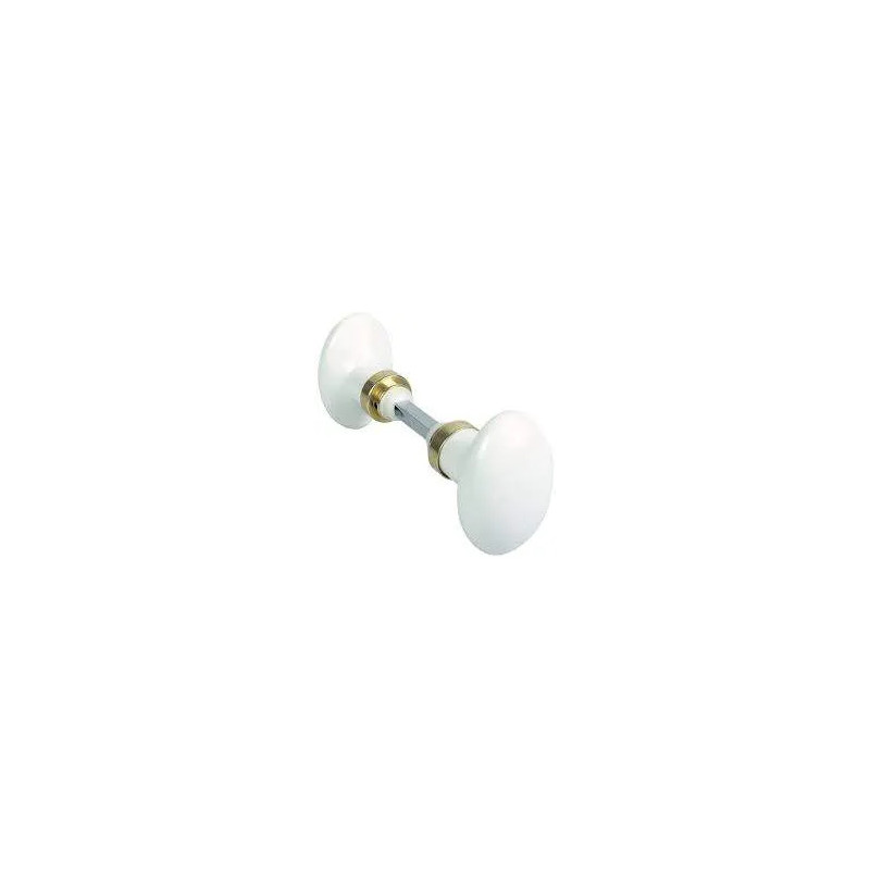 Door handle double olive porcelain knob 