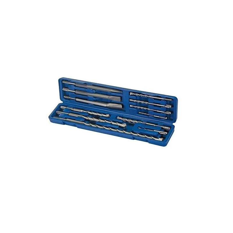 Set of 12 SDS PLUS drills and chisels