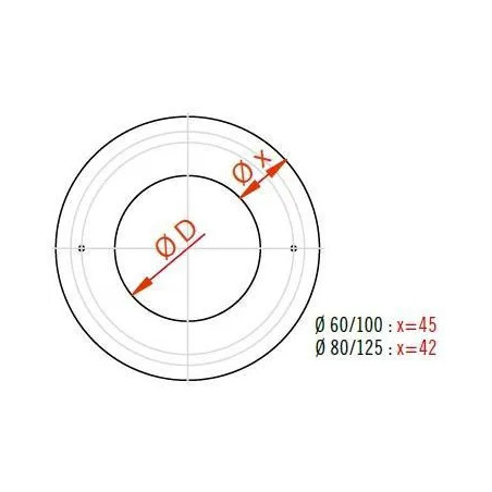 Rosace alu laque blanc T.E.N diamètre 100