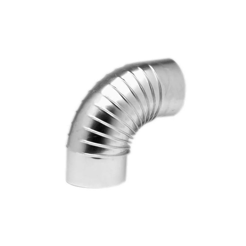 EQ 90° pleated elbows, aluminium, D.83