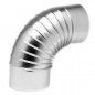 EQ 90° pleated elbows, aluminium, D.83