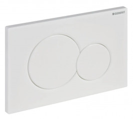 Plaque de commande WC encastré Geberit Sigma01 double touche, blanc