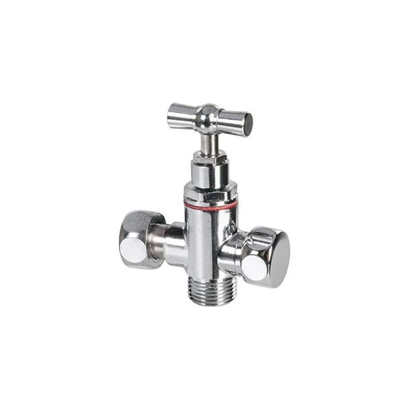 3-way toilet shut-off valve, FM 3/8, SANITIE-JET pack Solo