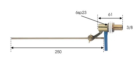 Brass float valve 12x17