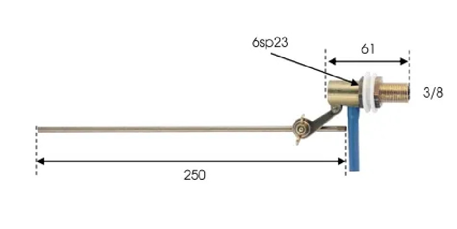 Brass float valve 12x17