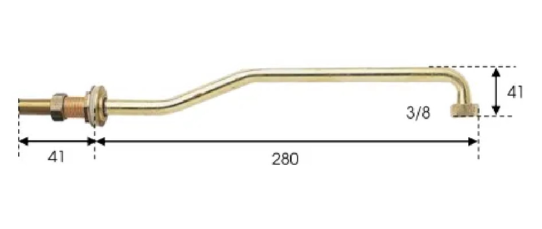 Tube d'alimentation par dessous