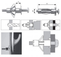 Plumbagrip bare wall plug 5 x 53, 10 pieces