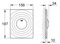 Panel de control SURF de un solo botón, cromado