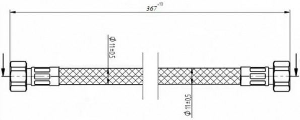 Connecting hose for flush mount