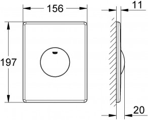 Stainless steel SKATE control panel