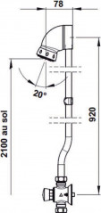 Shower faucet Presto 50 PAP with fixed head