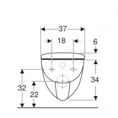 Pack cuvette suspendue court Renova avec abattant standard, blanc