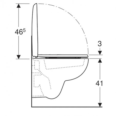 Pack cuvette suspendue court Prima avec abattant standard