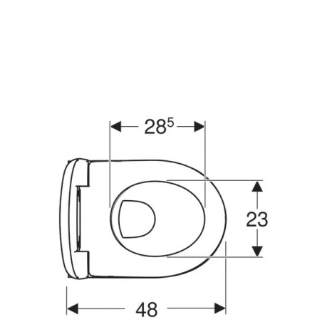 Pack cuvette suspendue court Prima avec abattant standard