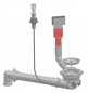 Automatic sink drain diameter 90mm, automatic emptying with pipe, special space saving