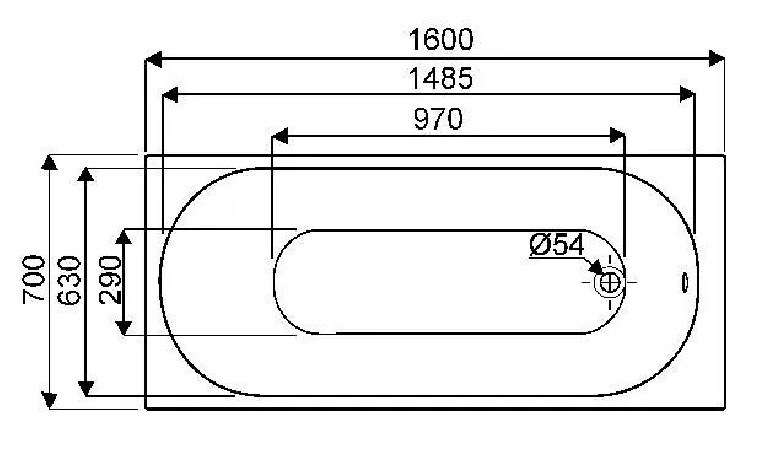 BASTIA 3 bathtub, 160x70