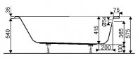 BASTIA 3 bathtub, 160x70