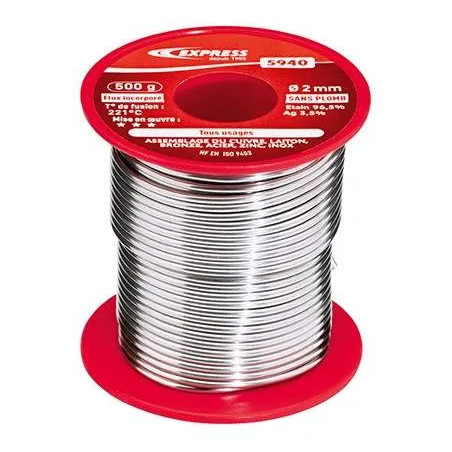 Bobine soudure étain - argent 3.5% Gaz 250G